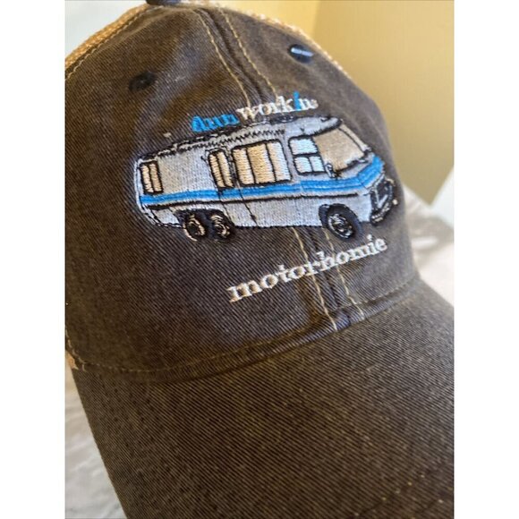 Dun Workin' Motorhomie Retirement Hat Cap Trucker Mesh Back Blue - Picture 2 of 8